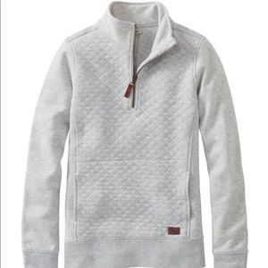 LL Bean Women's Quilted Quarter-Zip Pullover